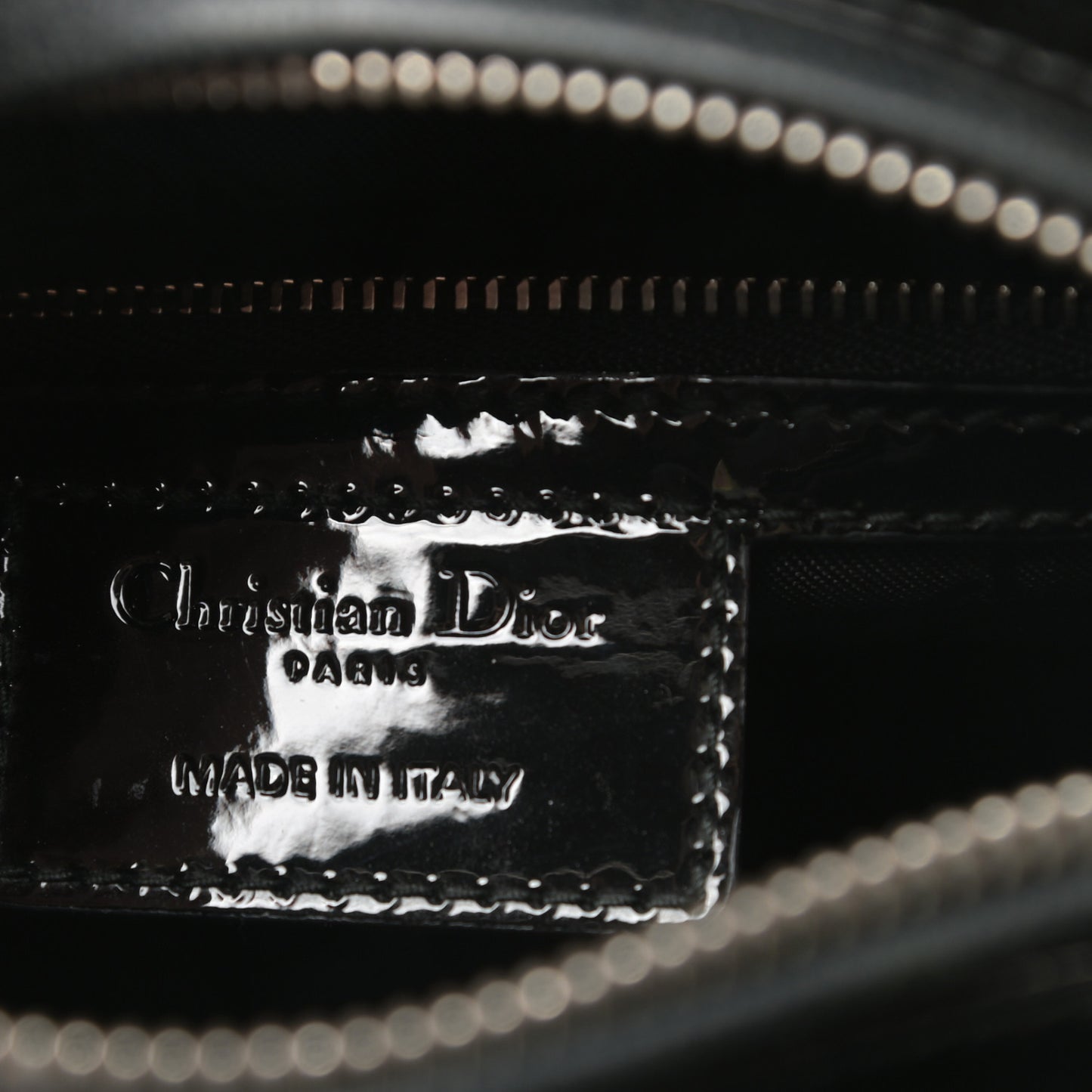 Patent Cannage Medium Lady Dior Black