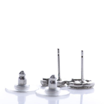 Chanel Crystal Timeless CC Earrings Silver 3 of 4