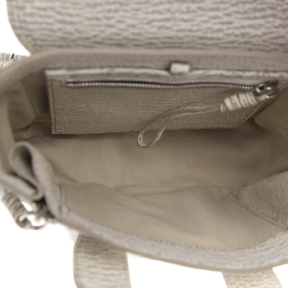 3.1 Phillip Lim 3.1 Shark Embossed Textured Calfskin Mini Pashli Satchel Ivory Dove 5 of 10