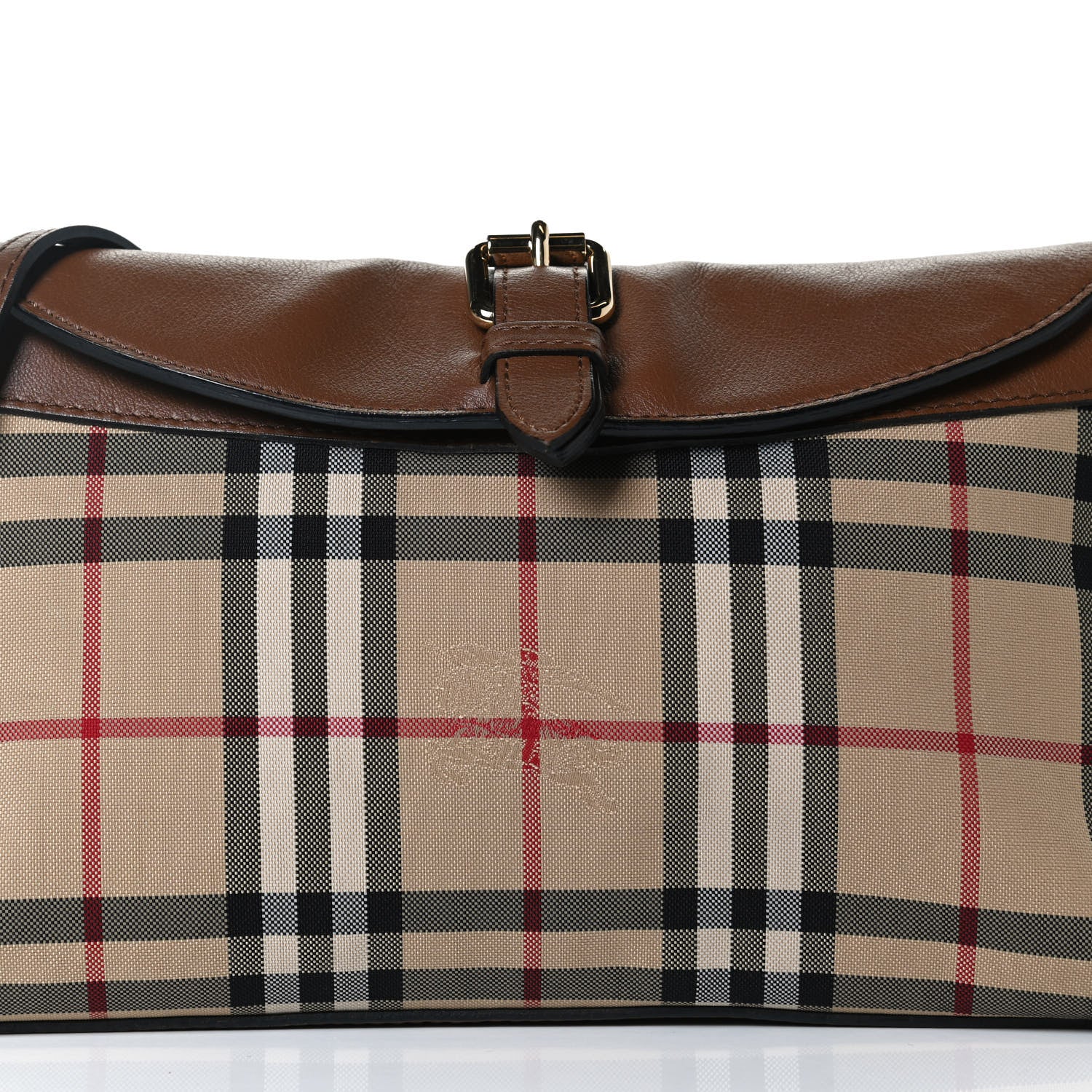 Burberry Horseferry Check Small Leah Crossbody Clutch Brown 9 of 14