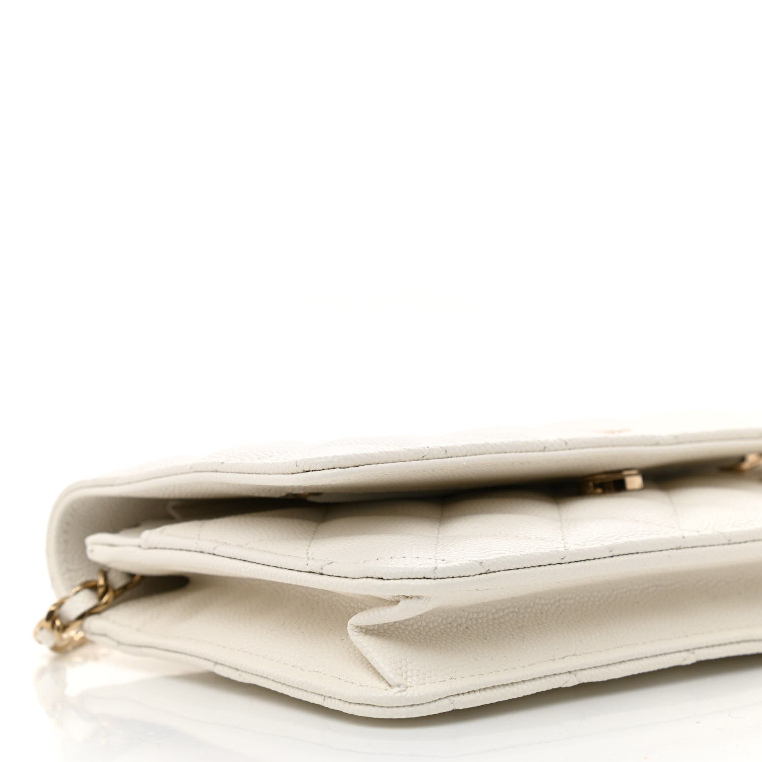 Chanel Caviar Quilted Wallet On Chain WOC White 10 of 12