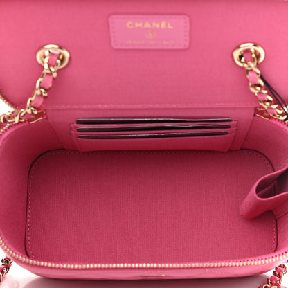 Chanel Caviar Quilted Small Vanity Case With Chain Pink 5 of 9
