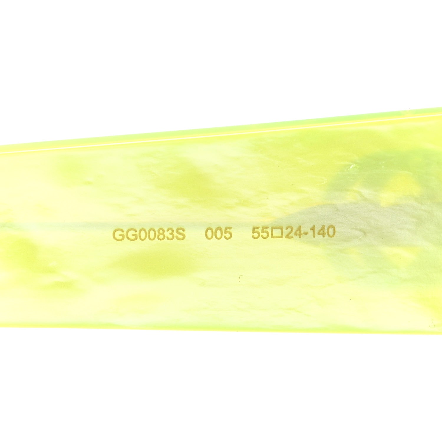 Gucci Acetate Square Frame Sunglasses GG0083S Neon Green 7 of 7