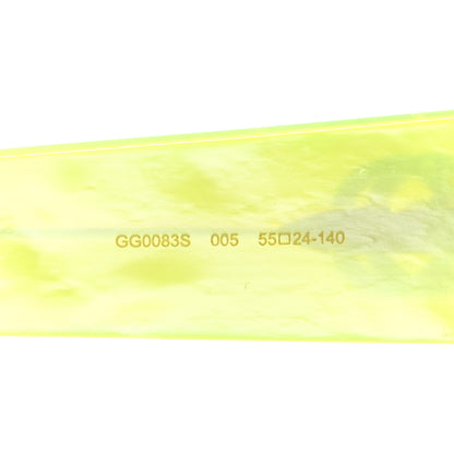 Gucci Acetate Square Frame Sunglasses GG0083S Neon Green 7 of 7