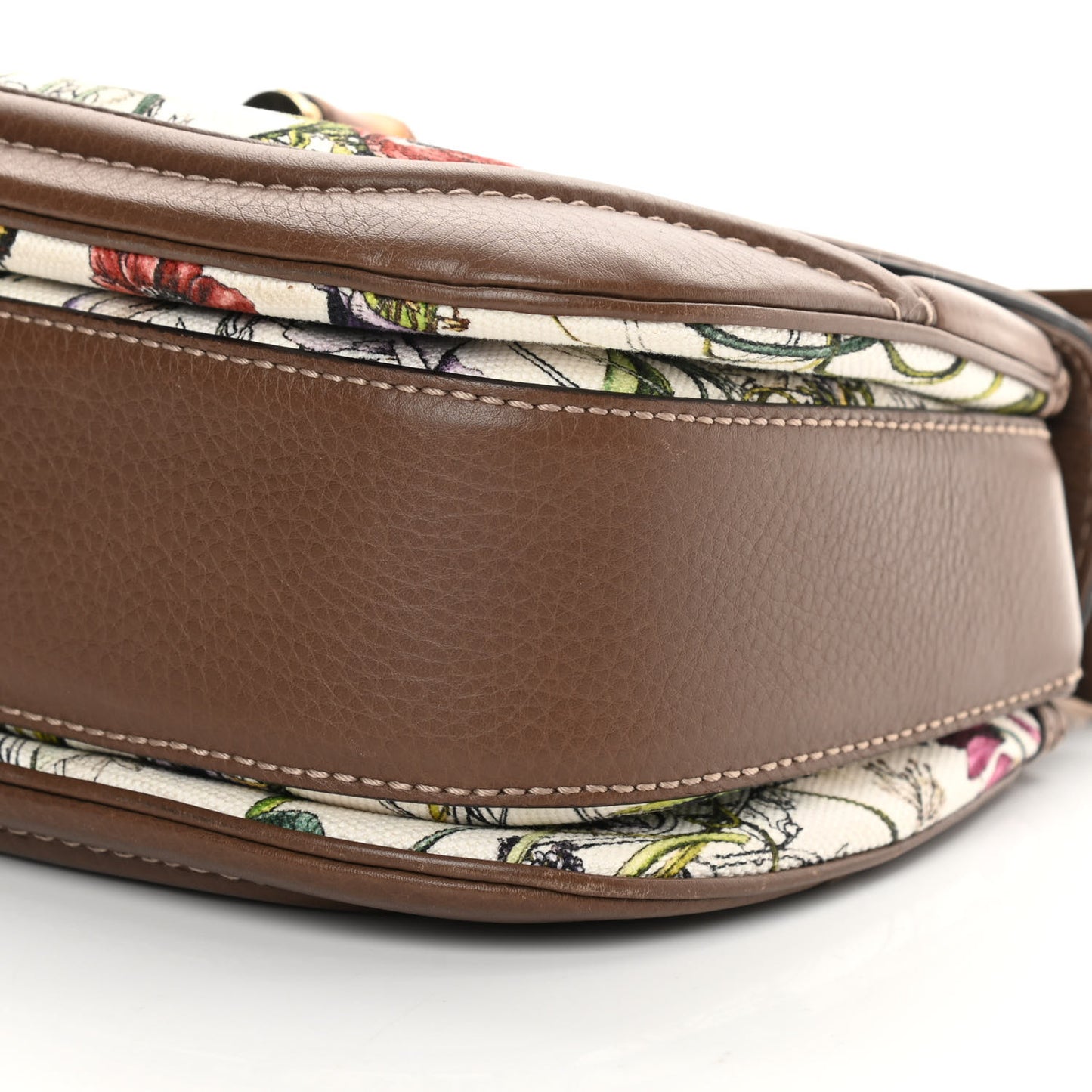 Flora Medium New Bamboo Top Handle Bag Dark Brown
