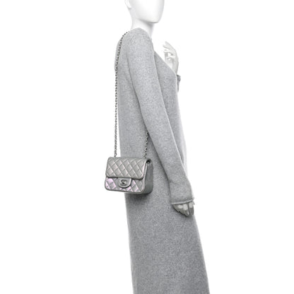 Chanel Iridescent Lambskin Quilted Mini Square Flap Light Purple 2 of 11