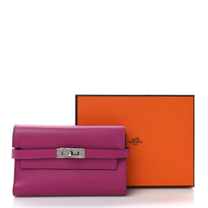 Hermes Epsom Medium Kelly Wallet Rose Pourpre 7 of 7