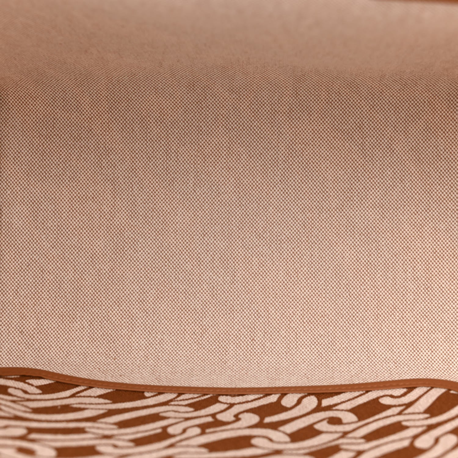 Hermes H Plume Canvas Swift Printed Maillons & Co Steeple 25 Bag Fauve Ecru Beige Gold 7 of 12