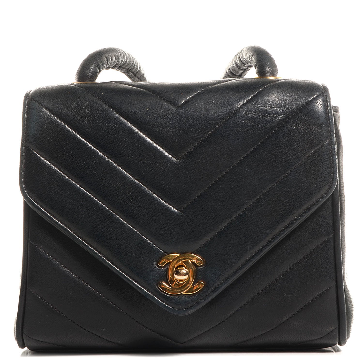 Chanel Lambskin Chevron Small Flap Black 1 of 9