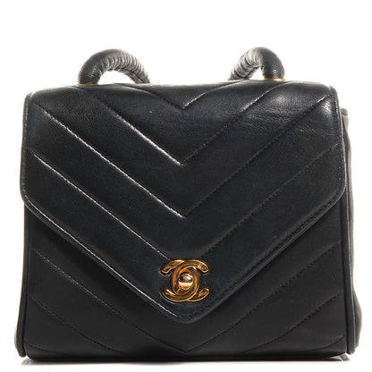 Chanel Lambskin Chevron Small Flap Black 1 of 9