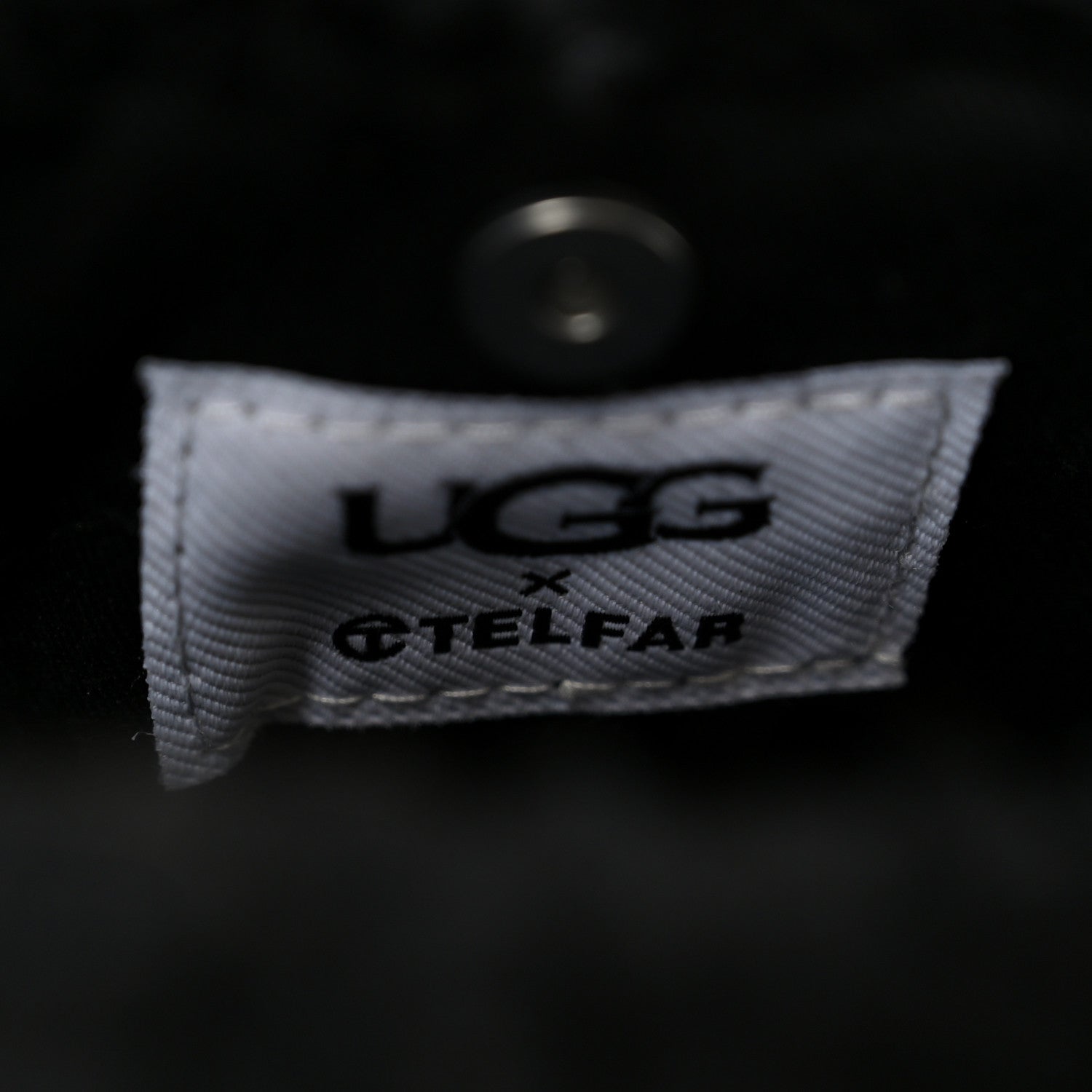 Telfar X UGG Crinkle Patent Shearling Small Shopping Bag Black 6 of 11