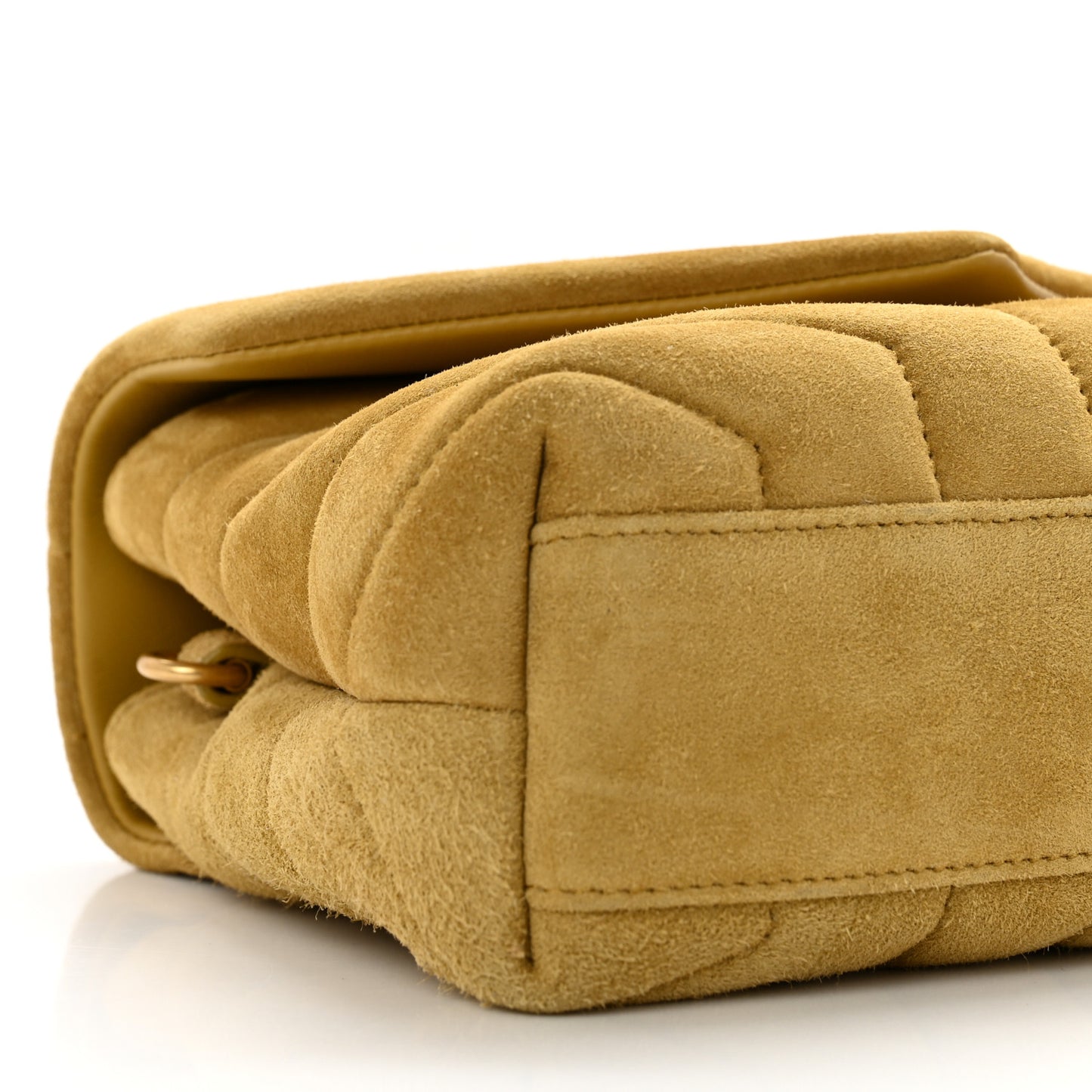 Suede Toy Loulou Shoulder Bag Chartreuse