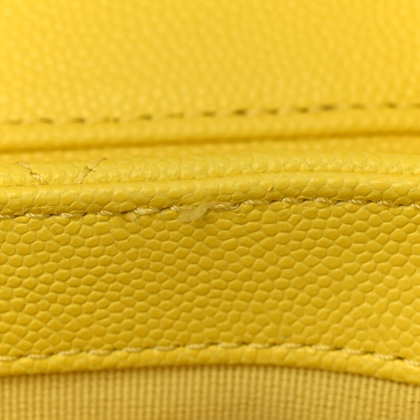 Caviar Quilted Handy Box Vanity Case Yellow
