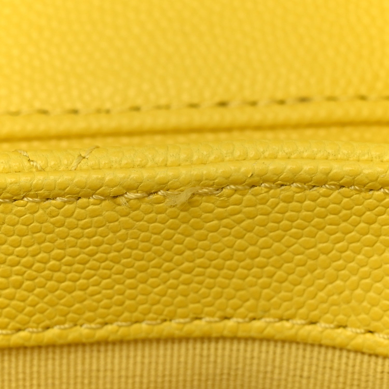 Chanel Caviar Quilted Handy Box Vanity Case Yellow 11 of 11