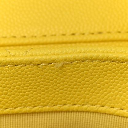Chanel Caviar Quilted Handy Box Vanity Case Yellow 11 of 11