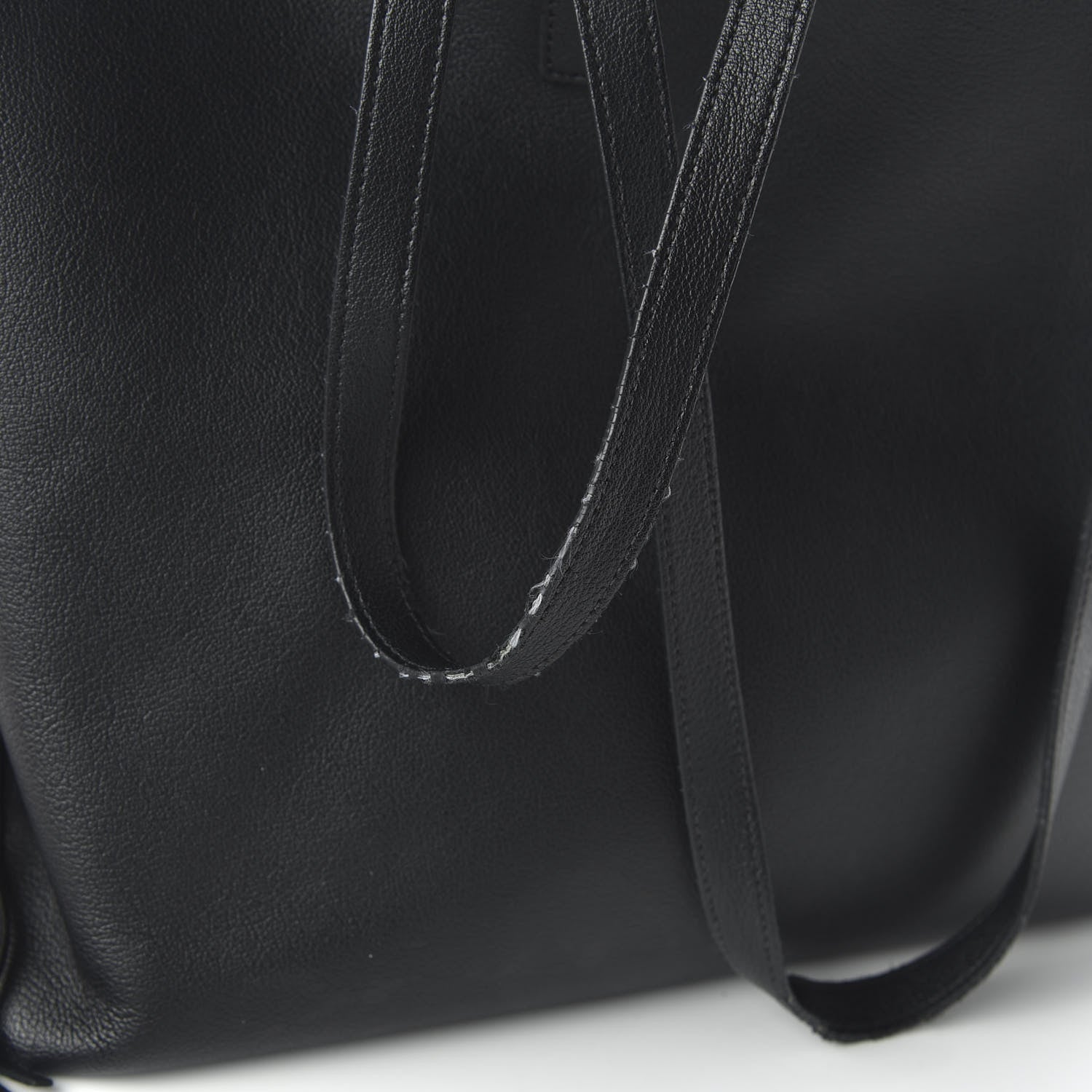 Saint Laurent Calfskin Large Fringe Shopping Tote Black 13 of 13