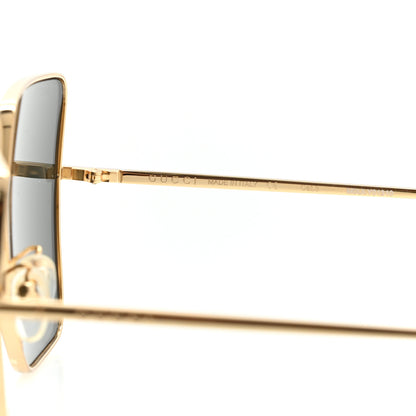 Gucci Square Frame GG0436S Sunglasses Black Gold 6 of 8