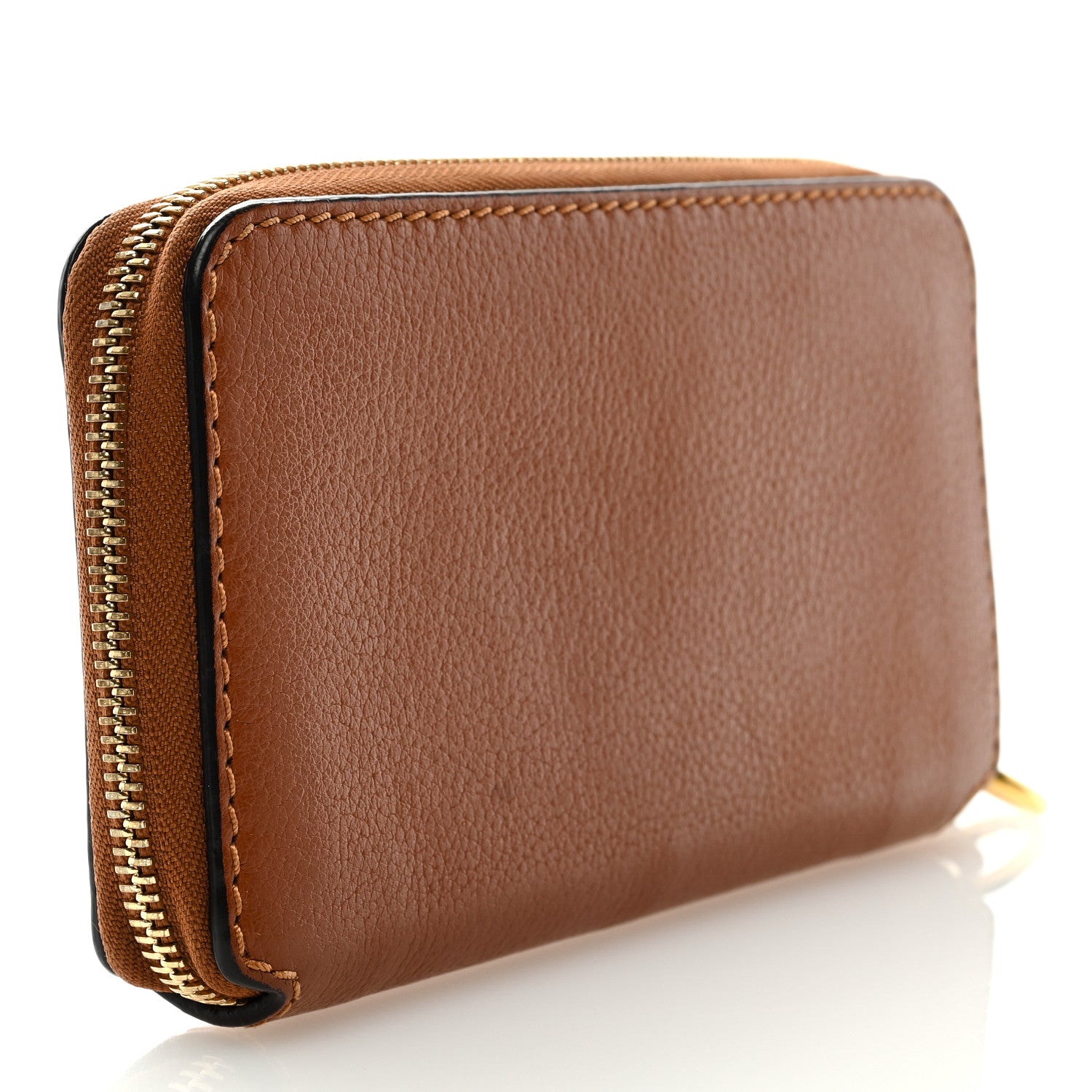 Chloe Grained Calfskin Marcie Long Zip Around Wallet Tan 3 of 7
