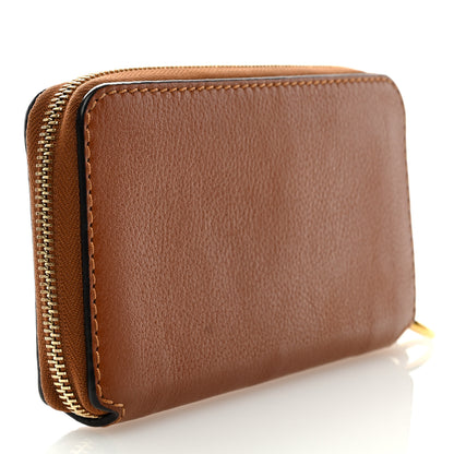 Chloe Grained Calfskin Marcie Long Zip Around Wallet Tan 3 of 7