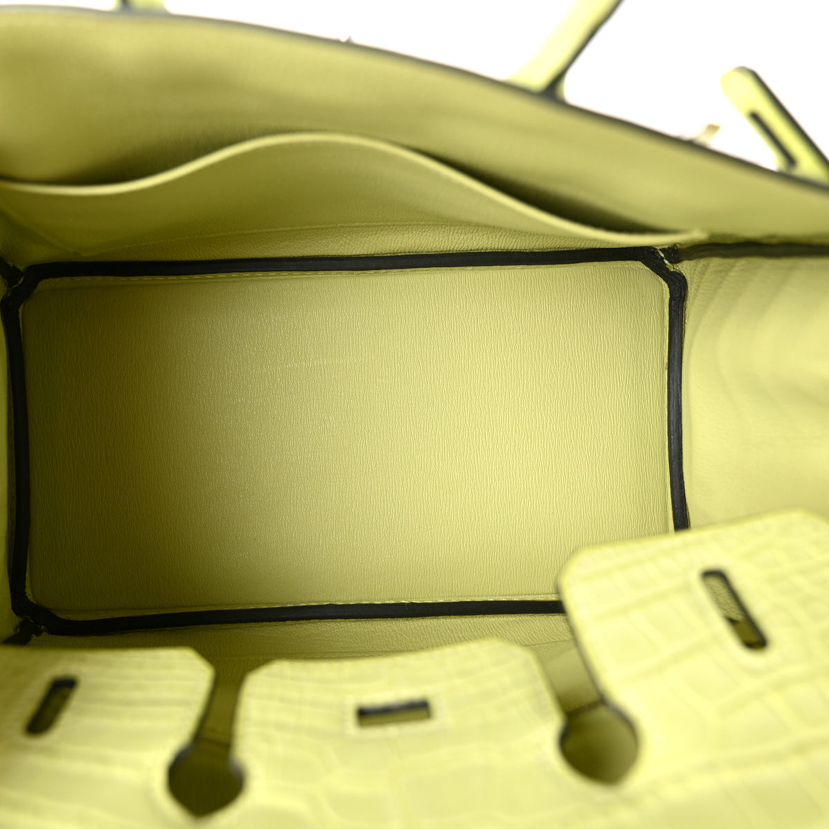Hermes Matte Alligator Birkin 25 Jaune Bourgeon 5 of 10