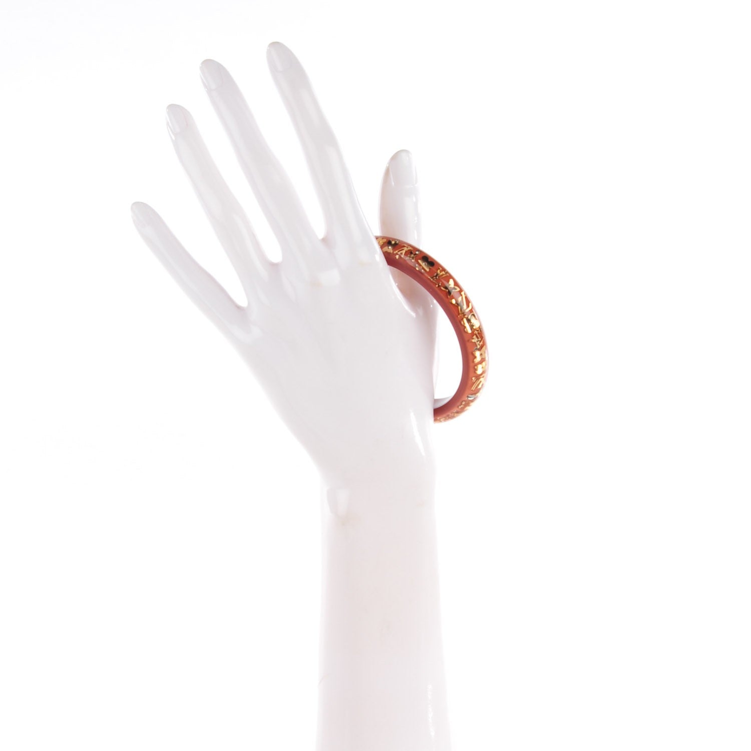 Louis Vuitton Resin Swarovski PM Inclusion Bracelet M Caramel 2 of 5