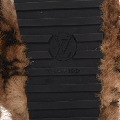 Louis Vuitton Mink Fur Bom Dia Slippers 37 Cognac 9 of 10
