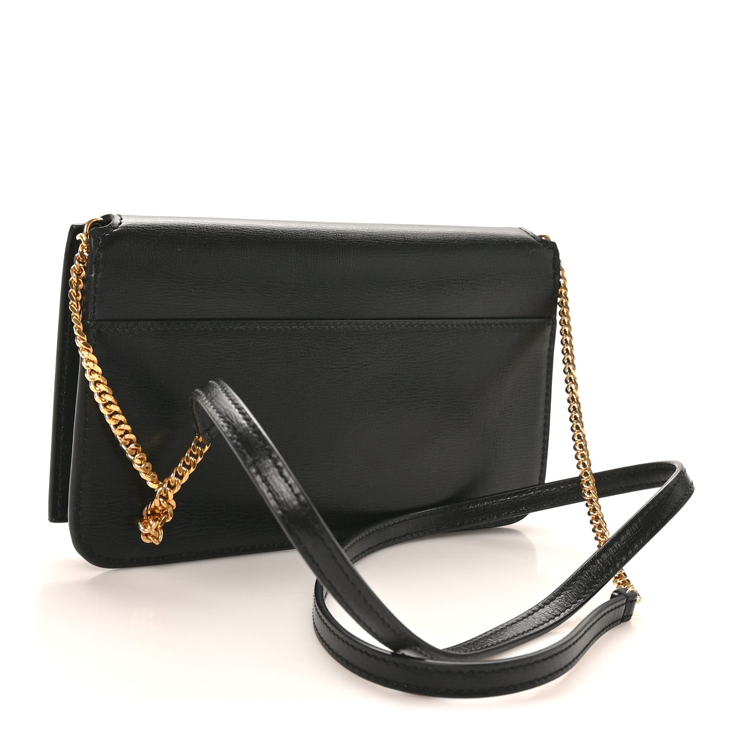 Saint Laurent Grained Calfskin Monogram Phone Holder Crossbody