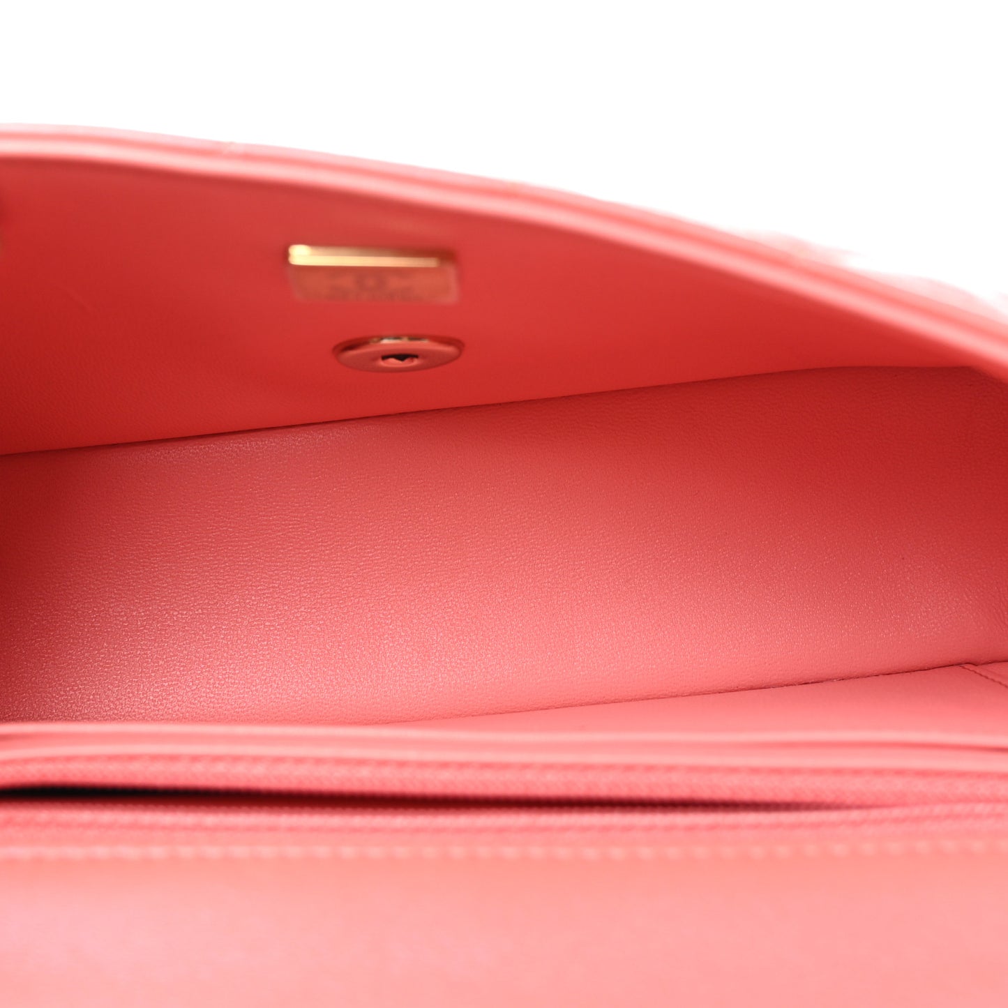 Lambskin Quilted Mini Rectangular Flap Pink