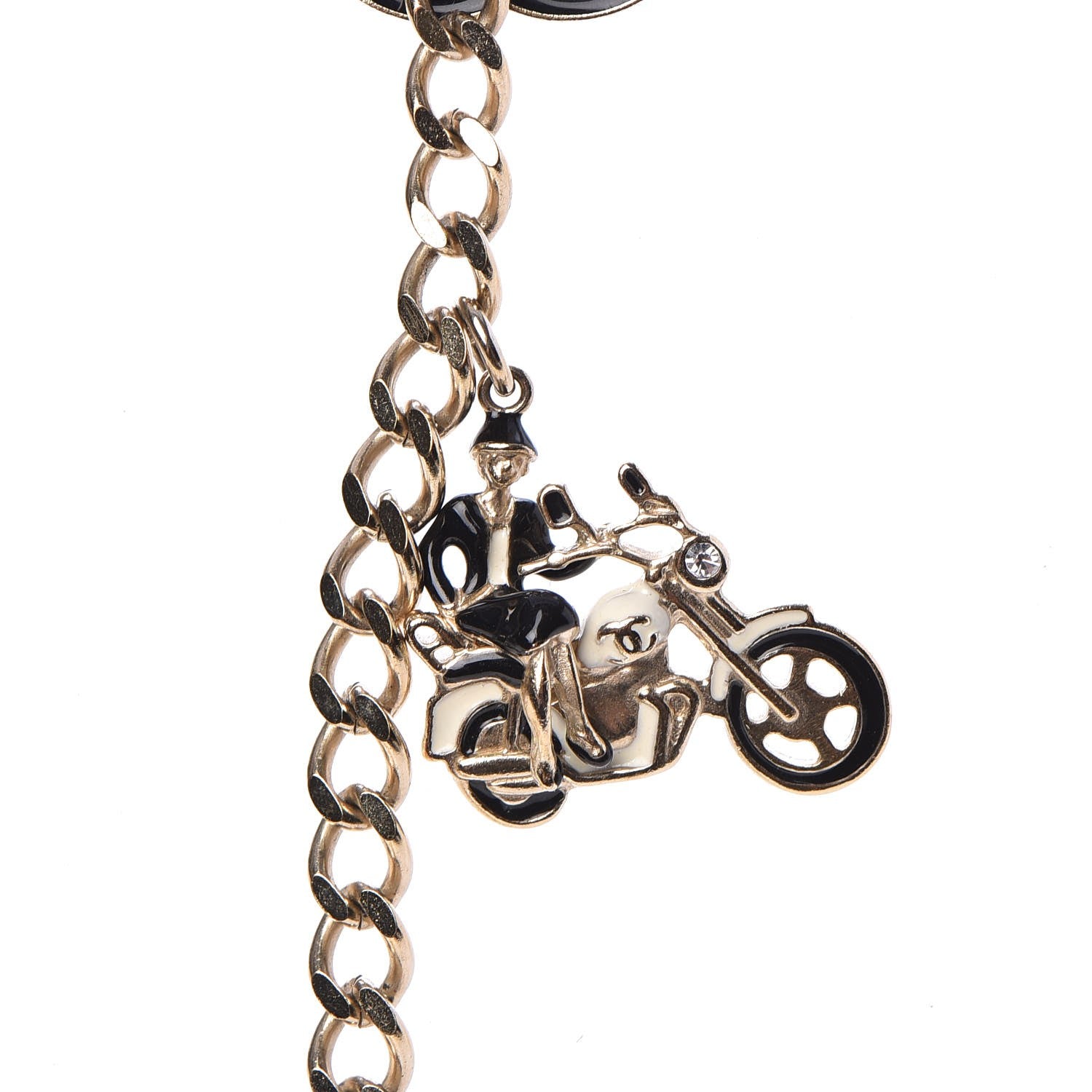 Chanel Enamel Charm CC Long Necklace Gold 5 of 7