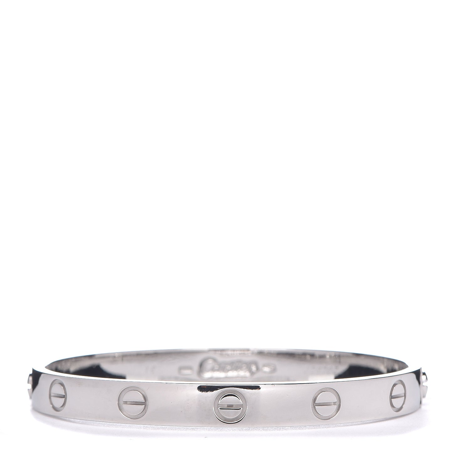 18K White Gold LOVE Bracelet 16
