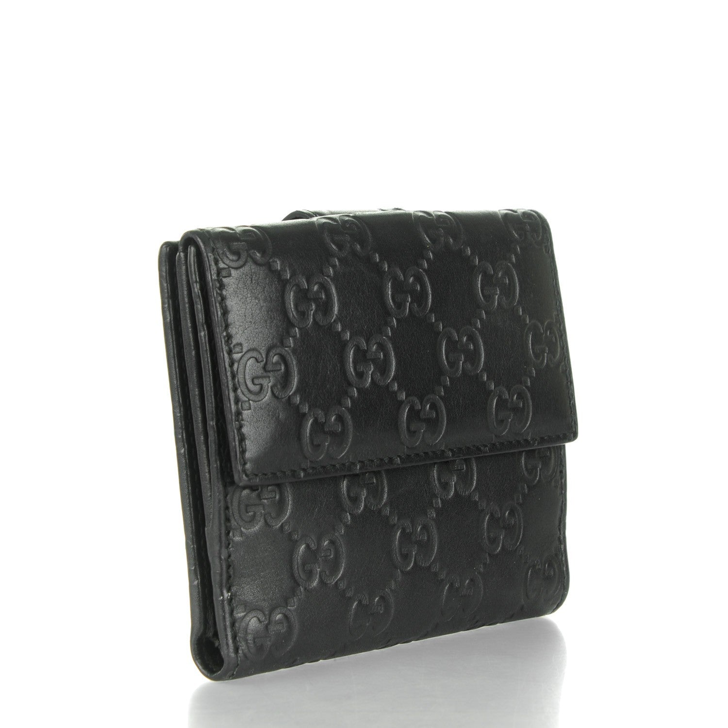 Gucci Guccisima Heart French Flap Wallet Black 3 of 7