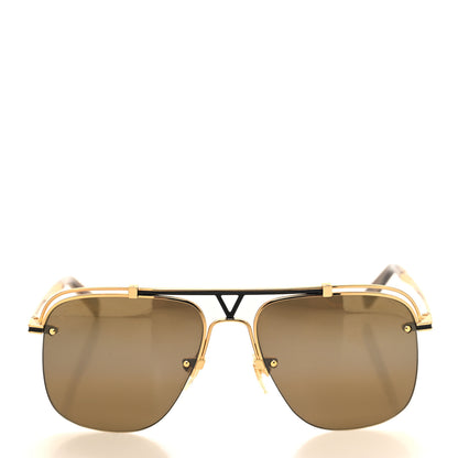 Louis Vuitton Metal LV Boarding Sunglasses Z2335W Gold 2 of 7