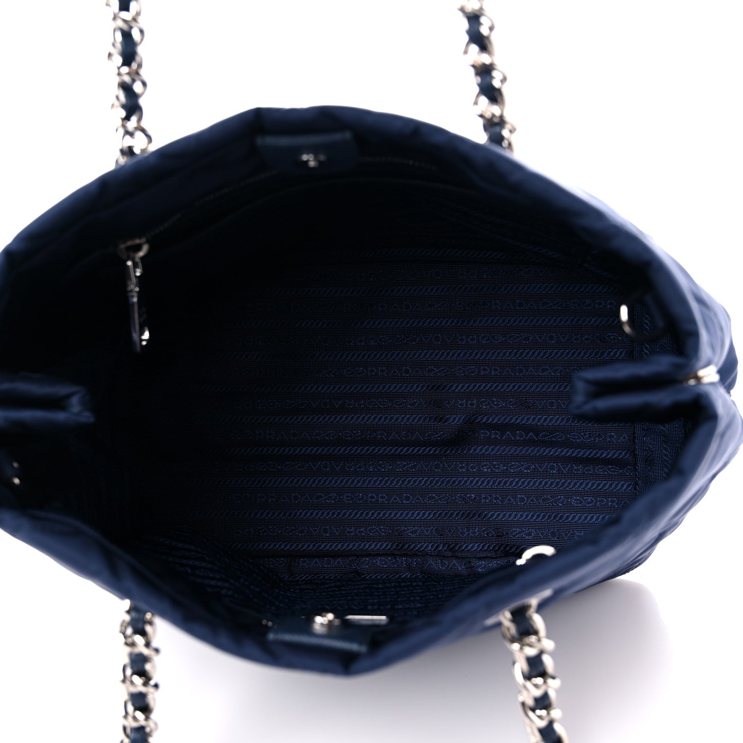 Nylon Tessuto Impuntu Quilted Shoulder Bag Baltico