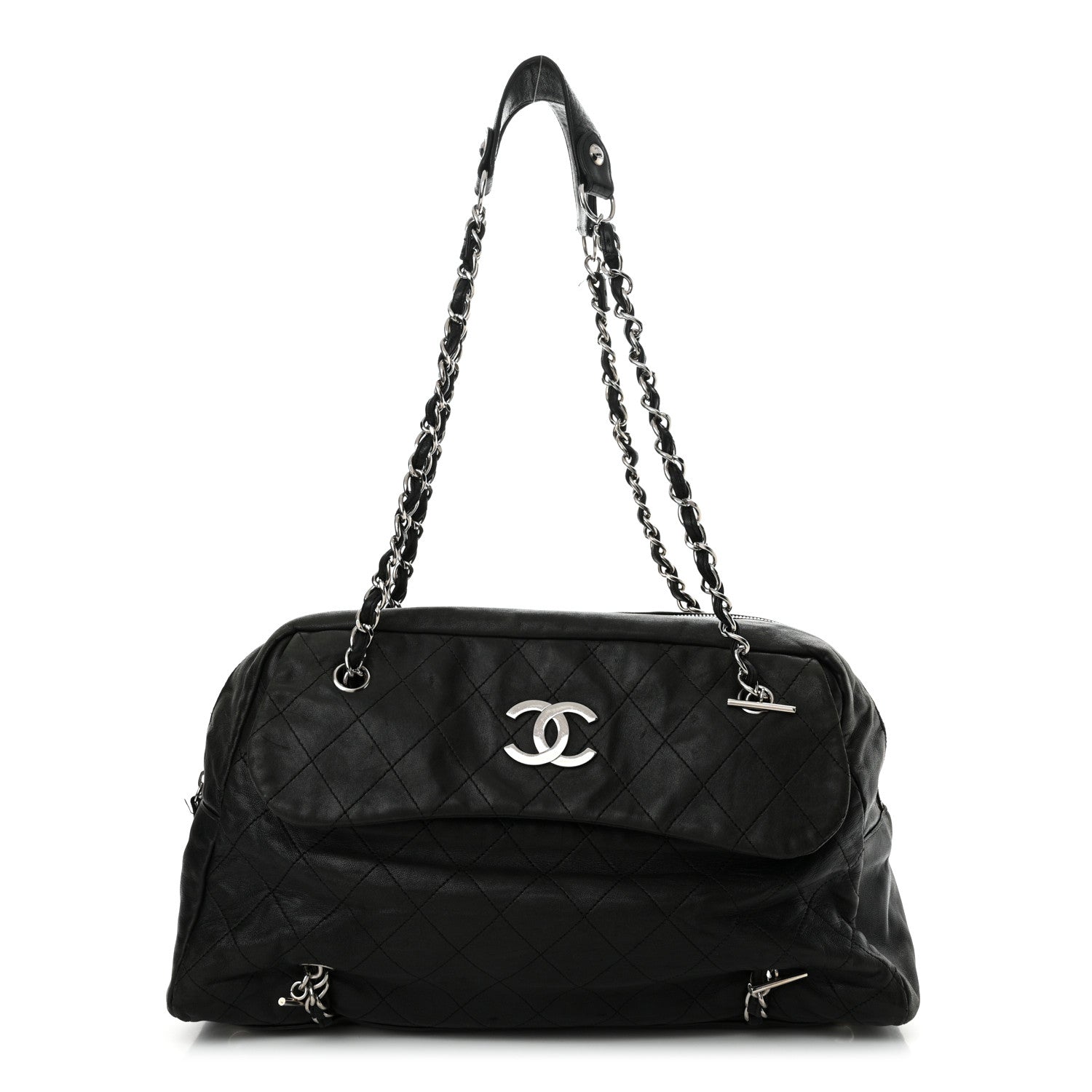 Chanel Lambskin Quilted Large Chain Around Tote Black 1 of 19