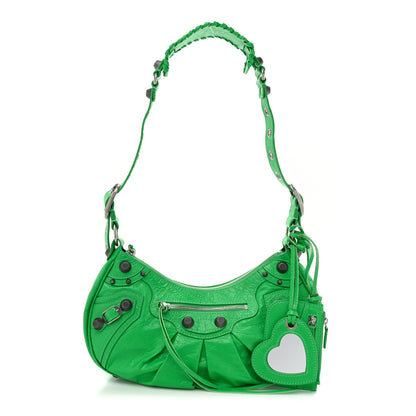 Balenciaga Agneau Arena Small Le Cagole Shoulder Bag Vivid Green 3 of 10