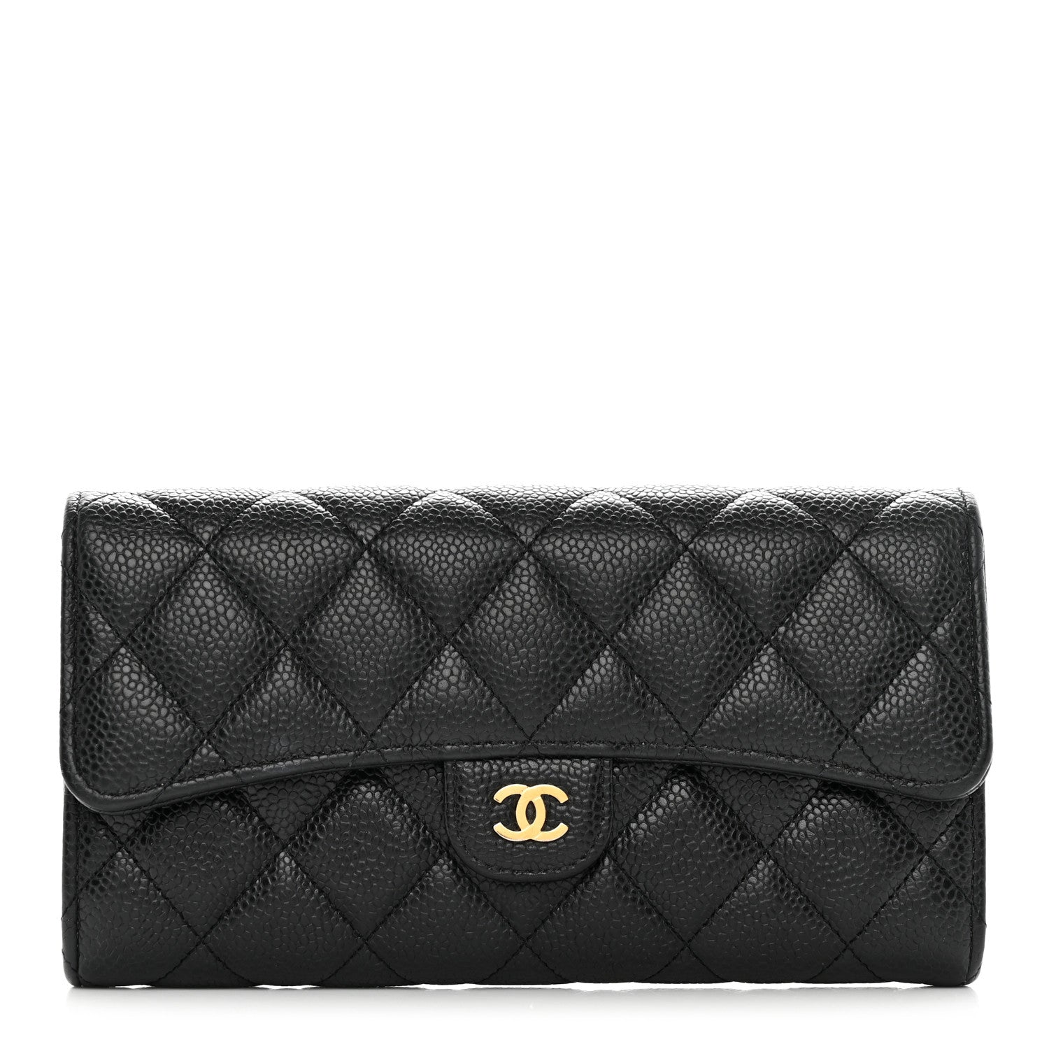 Chanel Caviar Quilted Large Flap Wallet Black 1 of 11