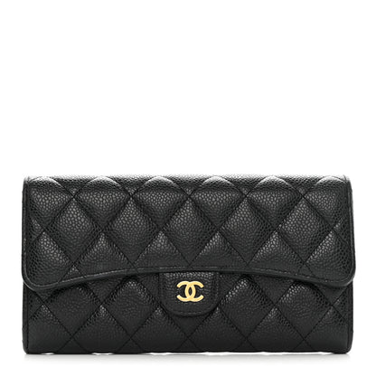 Chanel Caviar Quilted Large Flap Wallet Black 1 of 11
