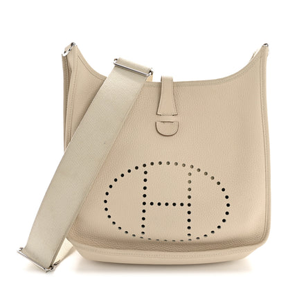 Hermes Taurillon Clemence EVELYNE III PM Beton 1 of 13