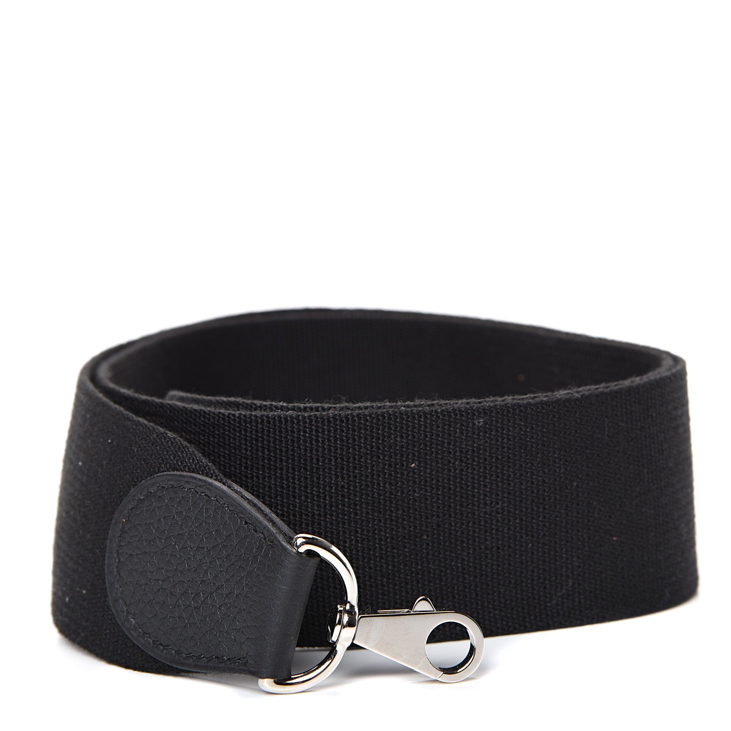 Hermes Toile Taurillon Clemence Shoulder Strap Black 1 of 3