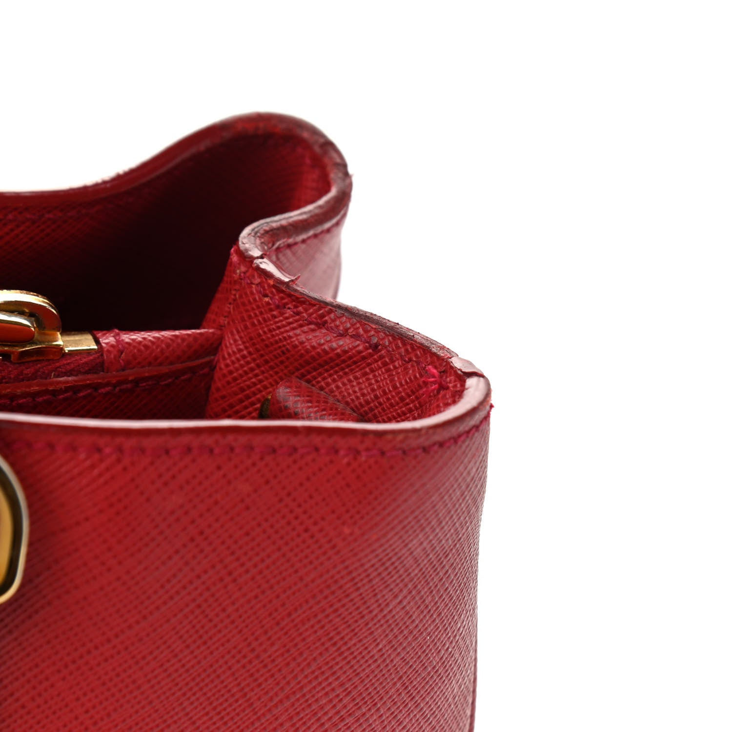 Prada Saffiano Lux Medium Tote Fuoco 16 of 19