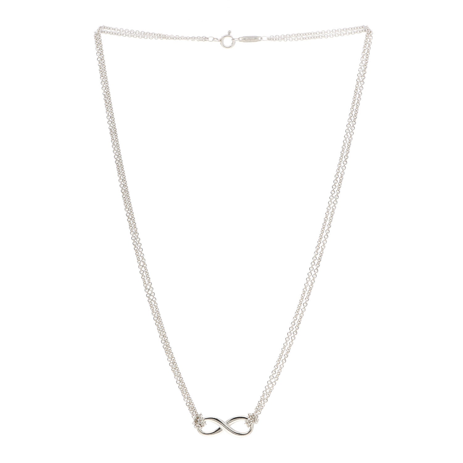 Tiffany Sterling Silver Infinity Pendant Necklace 3 of 6