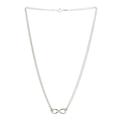Tiffany Sterling Silver Infinity Pendant Necklace 3 of 6