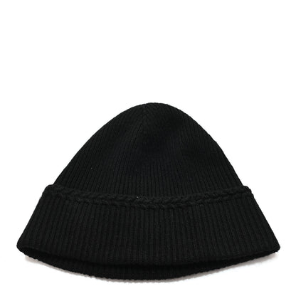 Chanel Cashmere Silk CC Beanie Hat Black Pink 3 of 5