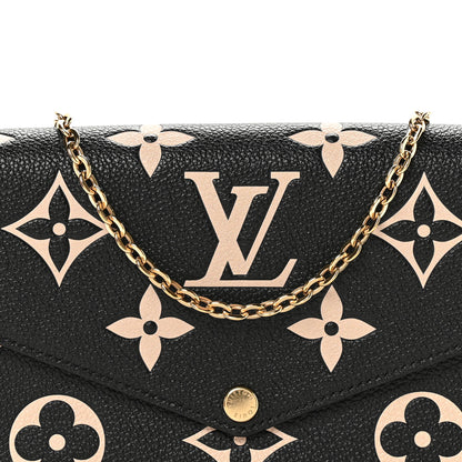 Louis Vuitton Empreinte Monogram Giant Felicie Pochette Black Beige 8 of 11