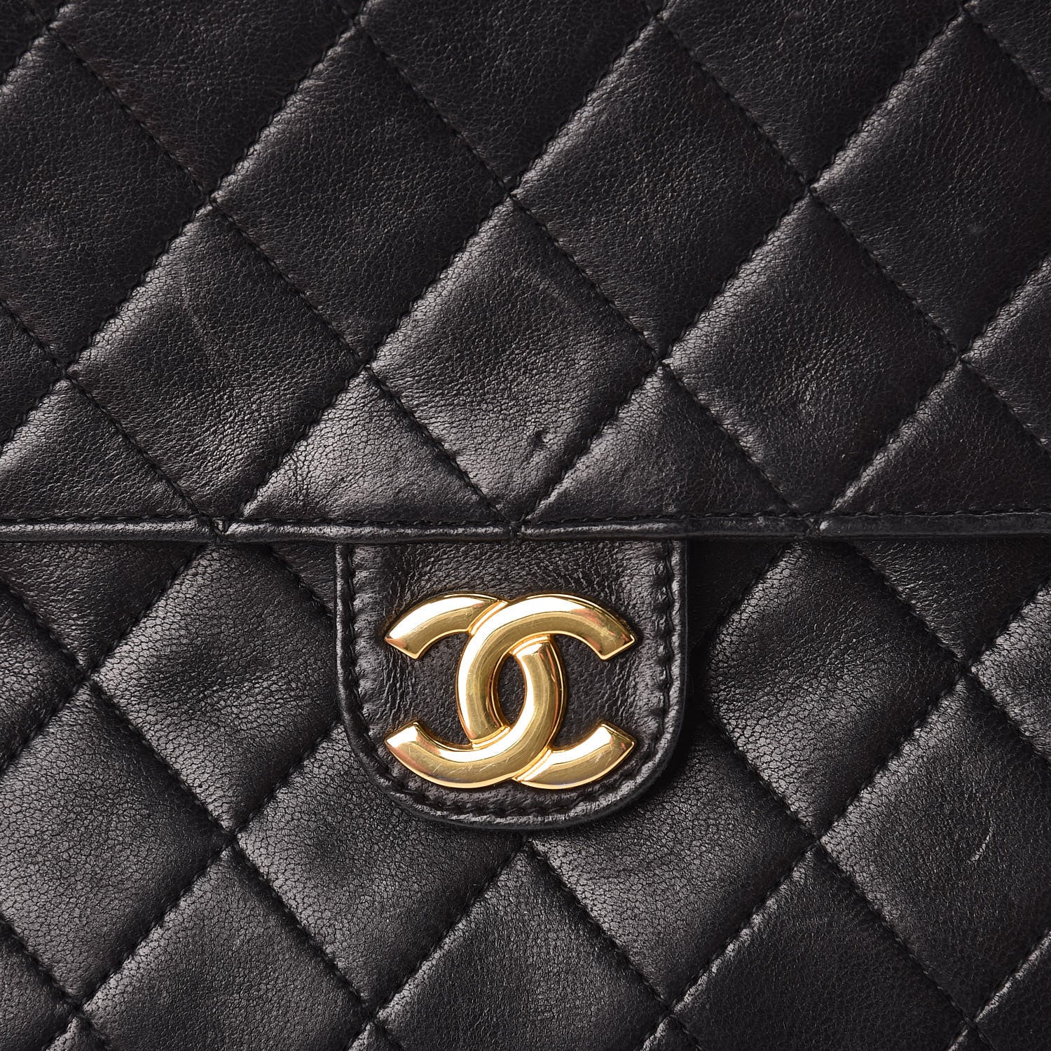 Chanel Lambskin Quilted Medium Single Flap Black 10 of 12