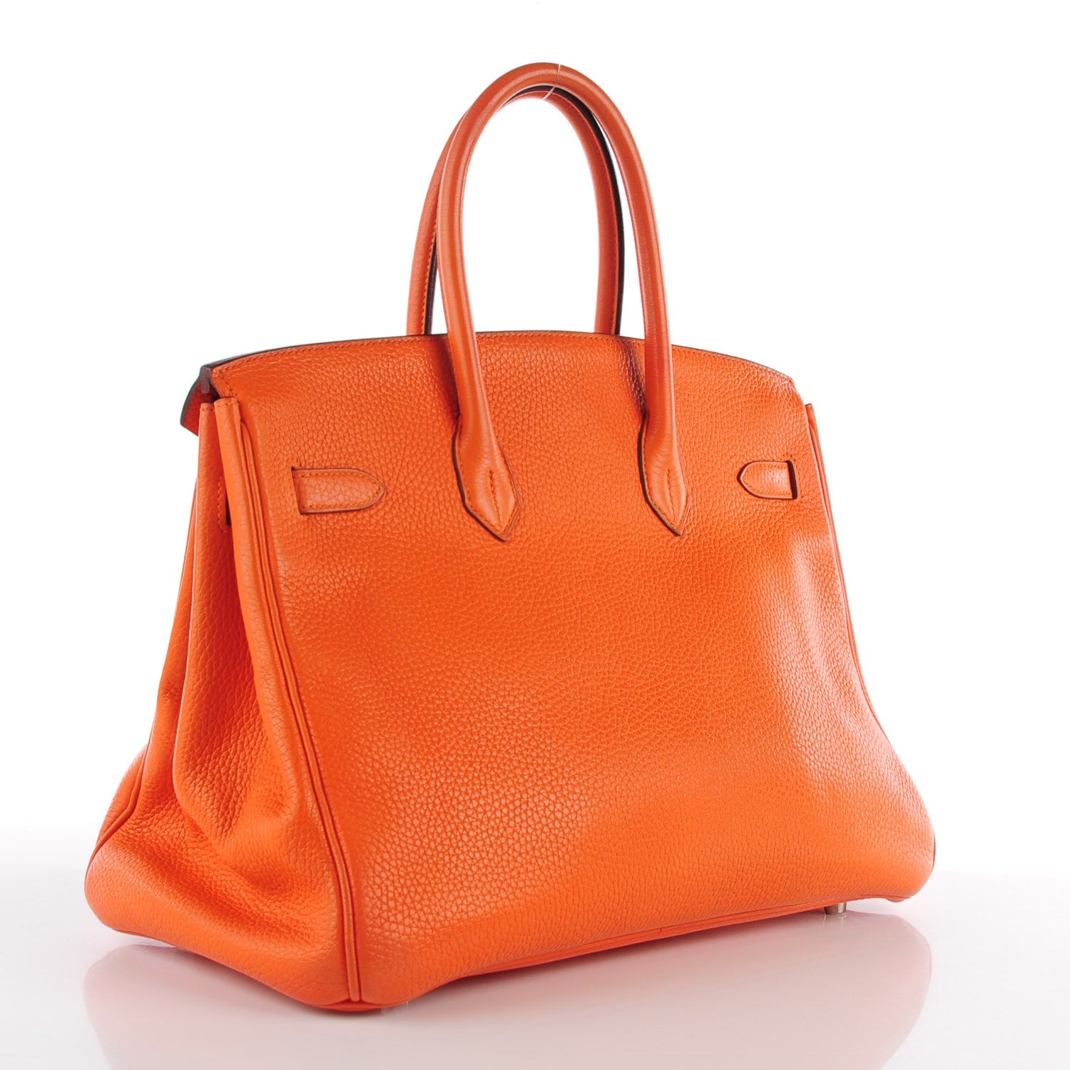 Hermes Taurillon Clemence Birkin 35 Orange 3 of 27