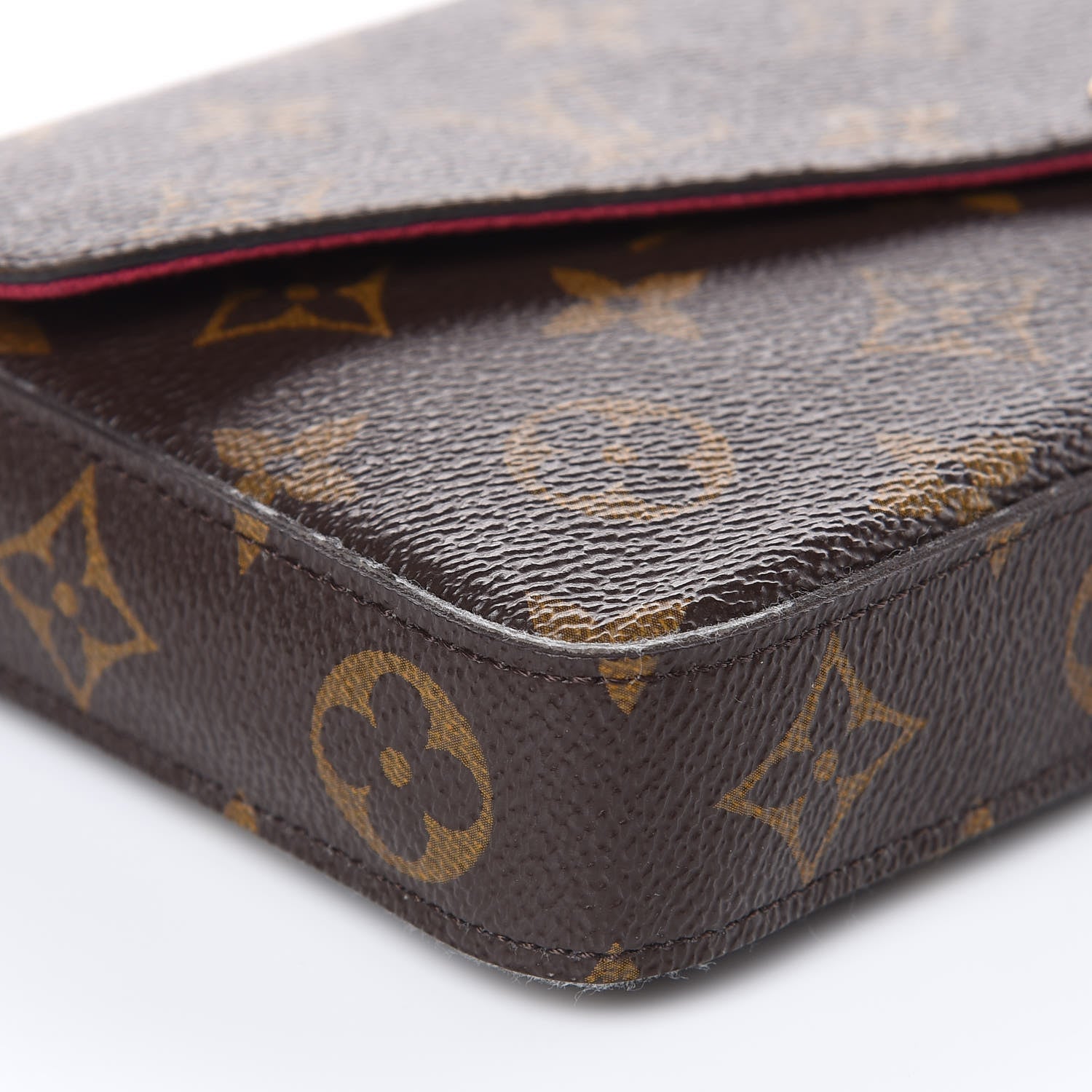 Louis Vuitton Monogram Pochette Felicie Chain Wallet Fuchsia 10 of 13