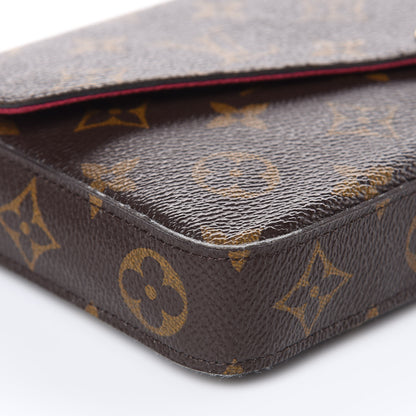 Louis Vuitton Monogram Pochette Felicie Chain Wallet Fuchsia 10 of 13