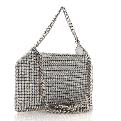 Stella McCartney Mesh Crystal Falabella Shoulder Bag Silver 3 of 10