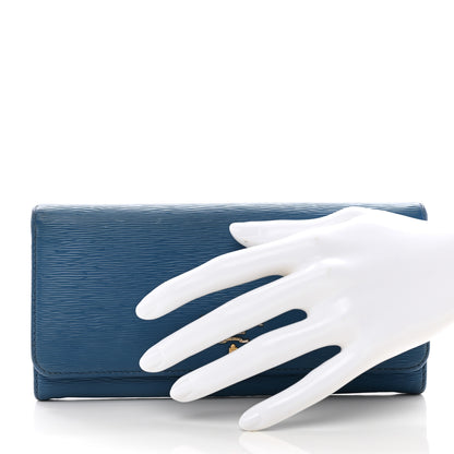 Prada Vitello Move Continental Flap Wallet Cobalto 2 of 8
